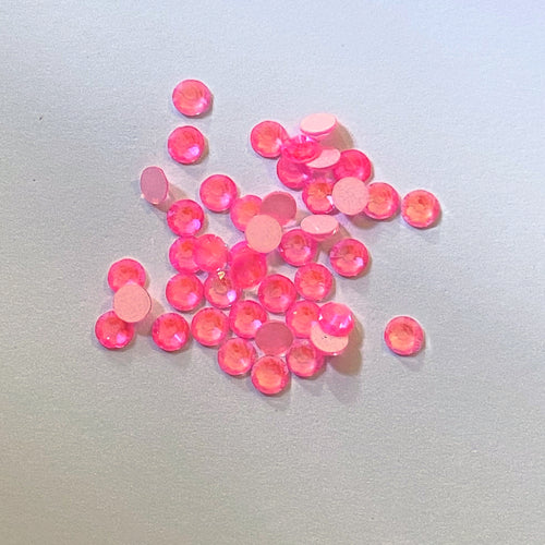 AAA+ Glitz It GLUE ON  Flatbacks Crystals: Fluro Pink Delite