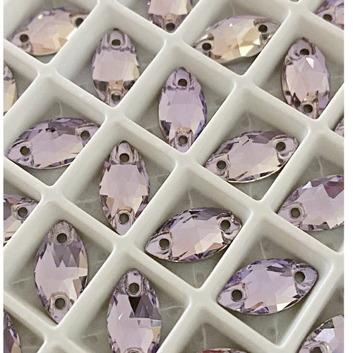 AAA+ Glitz It Navette / Marquise Sew On Crystals: LIGHT VIOLET