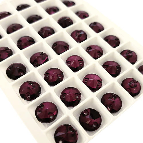 AAA+ Glitz It Rivoli Sew On Crystals: AMETHYST