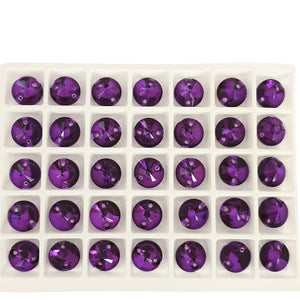 AAA+ Glitz It Rivoli Sew On Crystals: PURPLE VELVET