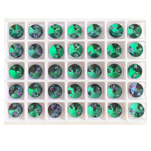AAA+ Glitz It Rivoli Sew On Crystals: Emerald