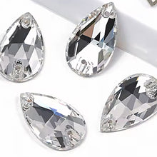 AAA+ Glitz It Pear Drop Sew On Crystals: Clear