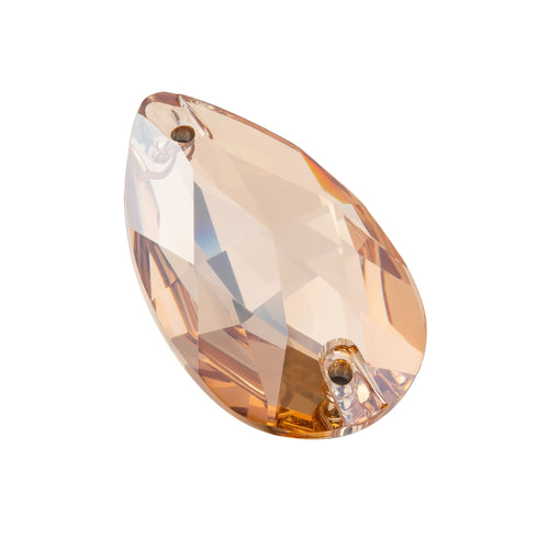 Preciosa®️ Sew On Pear Flatbacks : Crystal Honey