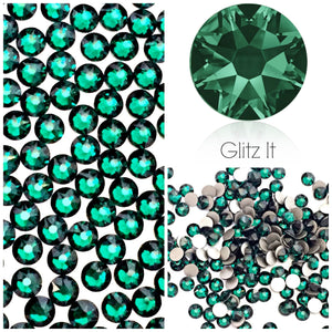 Swarovski Emerald Crystals Glue On Flatbacks - Glitz It