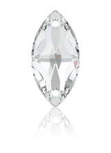 Swarovski® Sew On Crystals: Navette 3223 Clear - Glitz It