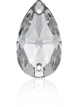 Swarovski® Sew On Crystals: Pear Drop 3230 Clear - Glitz It