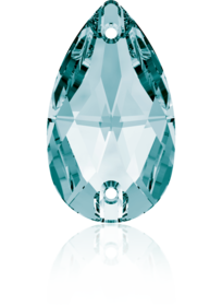 Swarovski® Sew On Crystals: Pear Drop 3230 Light Turquoise - Glitz It
