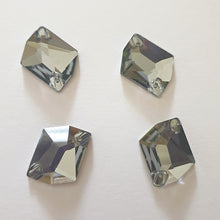 AAA+ Glitz It Cosmic Sew On Crystals 17x13mm: BLACK DIAMOND