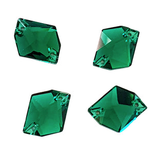 AAA+ Glitz It Cosmic Sew On Crystals 17x13mm: Emerald