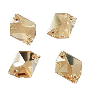 AAA+ Glitz It Cosmic Sew On Crystals 17x13mm: GOLDEN SHADOW
