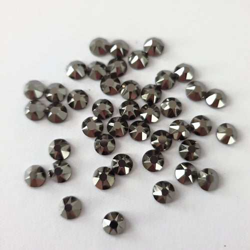 AAA+ Glitz It GLUE ON  Flatbacks Crystals:Jet Hematite