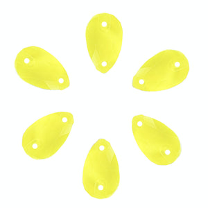 AAA+ Glitz It Pear Drop Sew On Crystals: Fluro Yellow