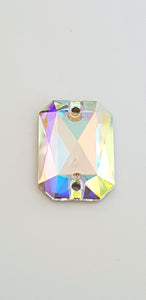 Swarovski® Sew On Crystals: Emerald Cut 3252 AB - Glitz It