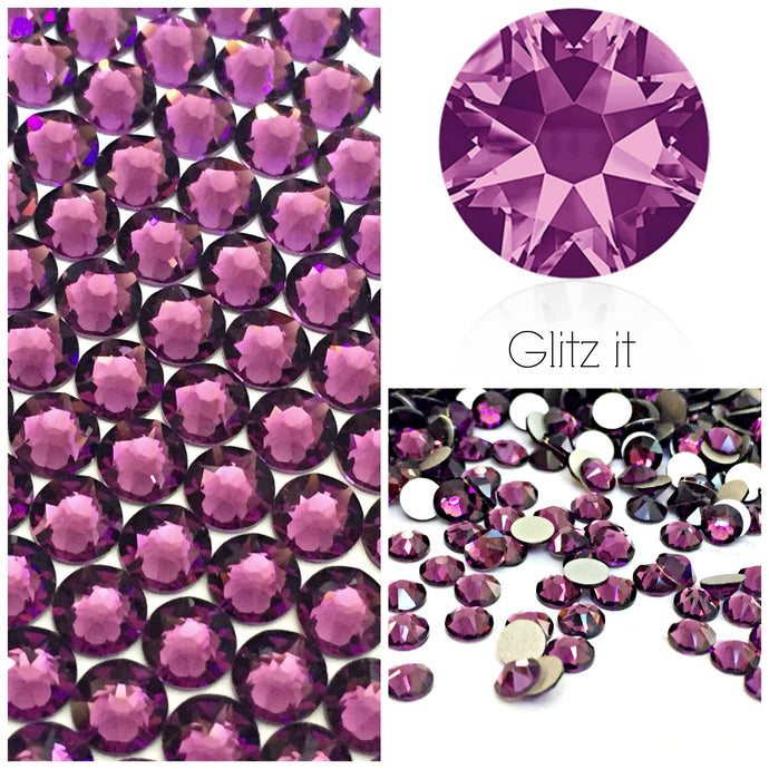 Swarovski Amethyst Crystals Glue On Flatbacks - Glitz It