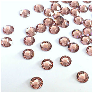 Swarovski Blush Rose Crystals Mixed Size Glue On Flatbacks Small to Medium