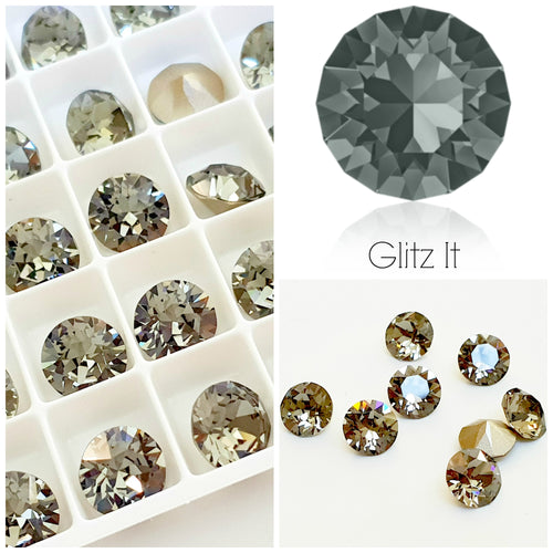 Swarovski Black Diamond Chaton Crystals - Glitz It