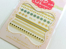 Gold Turquoise Coral Pink Ethnic Geometric Style Boho Nail Art Stickers - Glitz It