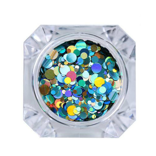 Born Pretty Turquoise Colourful Blend of  Sequins for Nail Art - Glitz It