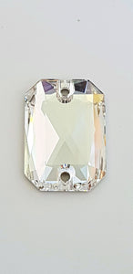 Swarovski® Sew On Crystals: Emerald Cut 3252 Clear - Glitz It