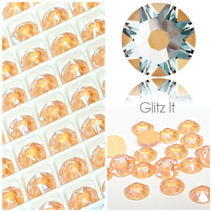 Swarovski Peach DeLite UNFOILED Crystals Glue On Flatbacks - Glitz It