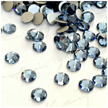 Swarovski Denim Blue Crystals Mixed Size Glue On Flatbacks Small to Medium