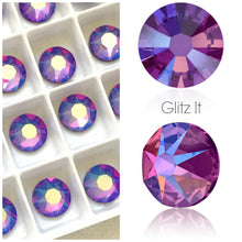 Swarovski Fuchsia Shimmer Crystals Glue On Flatbacks - Glitz It