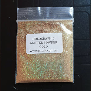 Holographic Pixie Dust Glitter Powder: Gold 5g