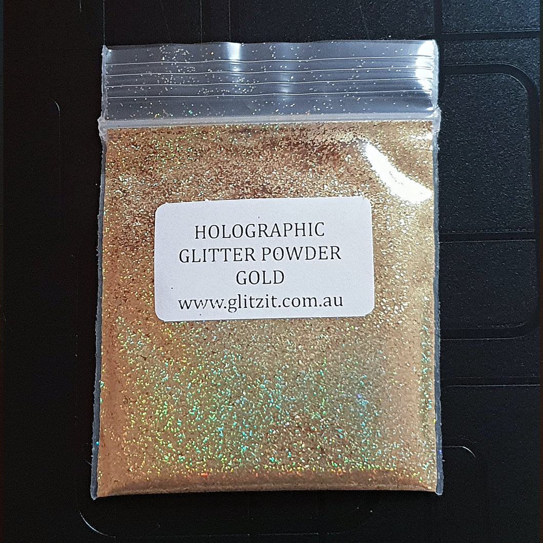 Holographic Pixie Dust Glitter Powder: Gold 5g