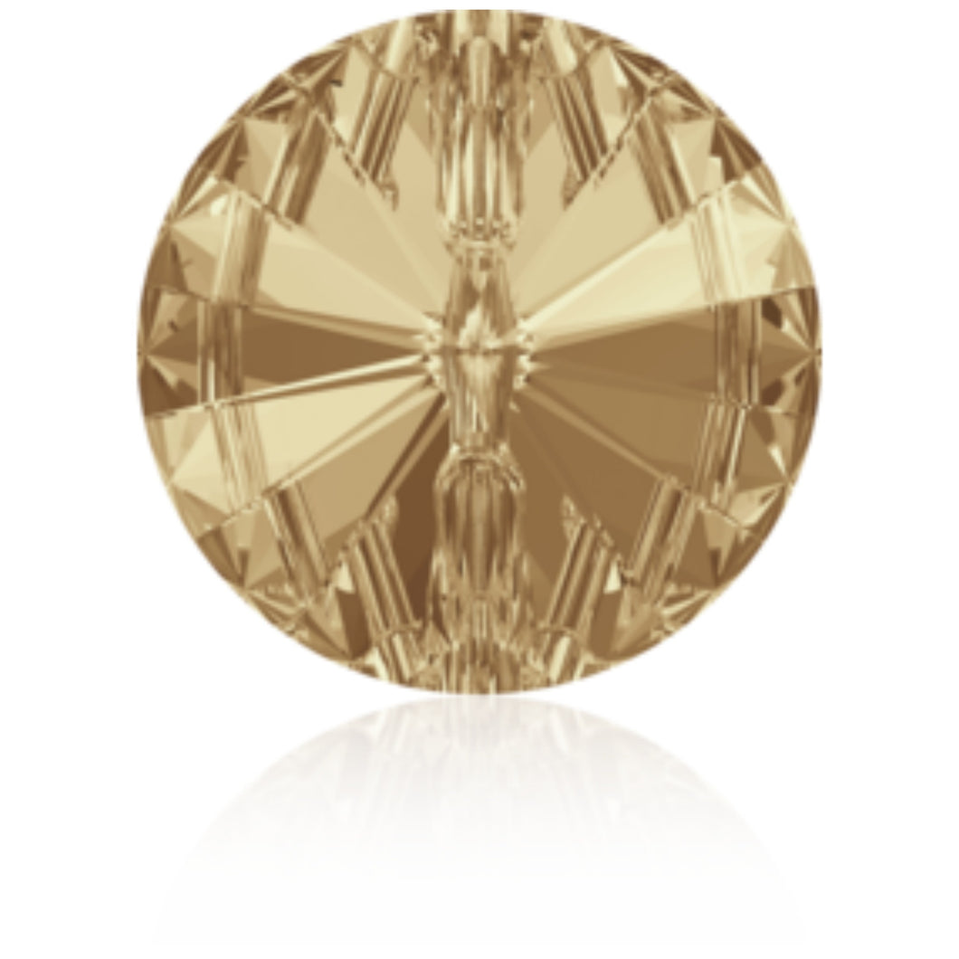 Swarovski® Crystal Buttons - Golden Shadow, Rivoli Article 3015 - Glitz It