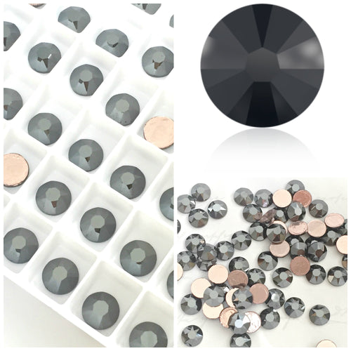 Swarovski Hotfix Flatbacks: Jet Hematite - Glitz It