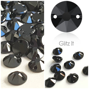 Swarovski® Sew On Crystals: Xirius 3288 Jet - Glitz It