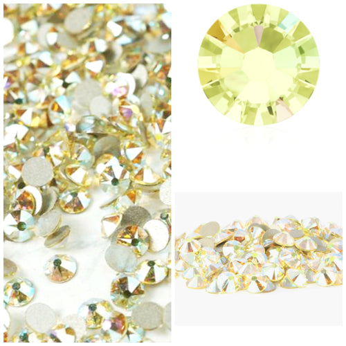 Swarovski Jonquil AB Crystals Glue On Flatbacks - Glitz It