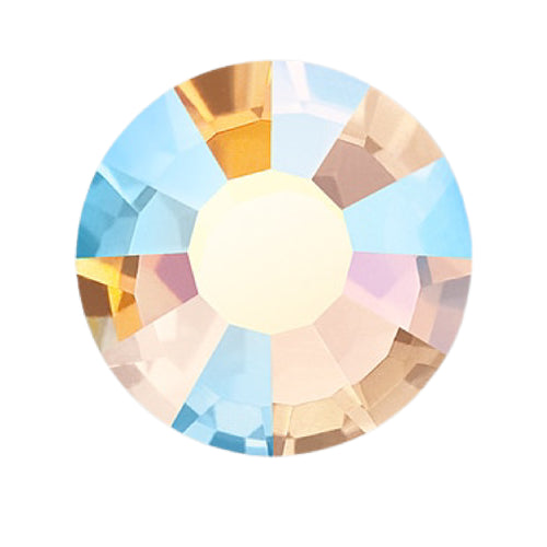 Preciosa®️ Glue On Flatbacks : Light Gold Quartz AB