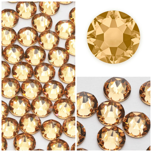 Swarovski Light Colorado Topaz Crystals Glue On Flatbacks - Glitz It
