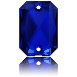 Swarovski® Sew On Crystals: Emerald Cut 3252 Majestic Blue - Glitz It