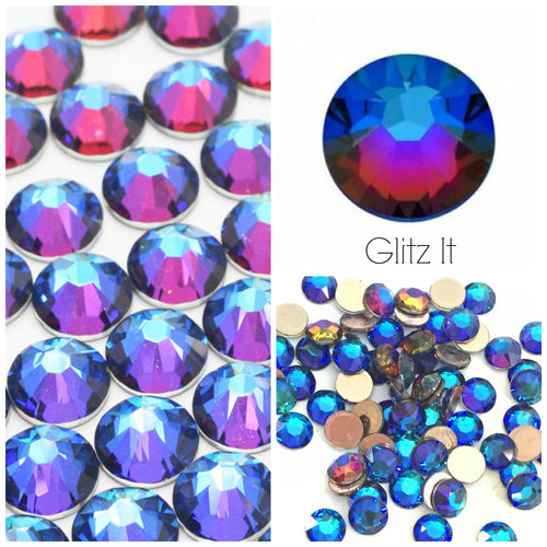 Swarovski Meridian Blue Crystals Glue On Flatbacks - Glitz It