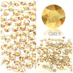 Swarovski Metallic Sunshine Crystals Glue On Flatbacks - Glitz It