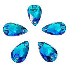 AAA+ Glitz It Pear Drop Sew On Crystals: Blue Flame