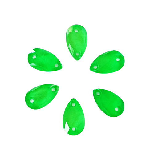 AAA+ Glitz It Pear Drop Sew On Crystals: Fluro Green