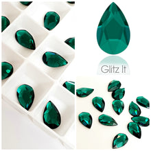 Swarovski 2303 Pear Crystals Glue On Flatbacks - Glitz It