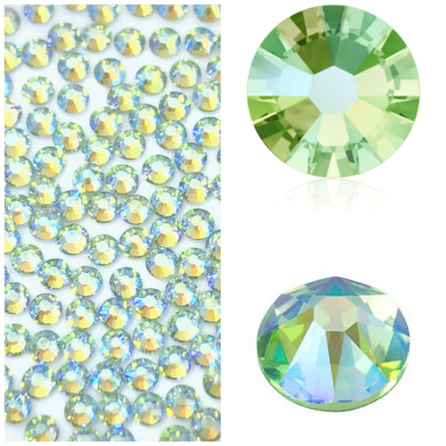 Swarovski Peridot Shimmer Crystals Glue On Flatbacks - Glitz It