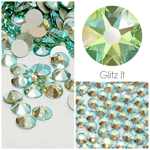 Swarovski Peridot AB Crystals Glue On Flatbacks - Glitz It