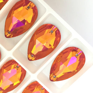 Swarovski® Sew On Crystals: Pear Drop 3230 Astral Pink - Glitz It