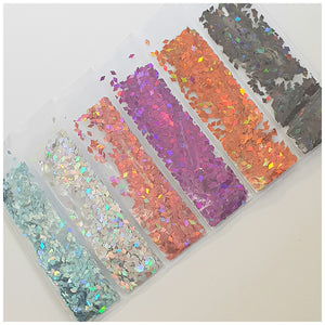 6 Grid Bag Sequins for Nail Art: Rhombus Party