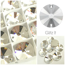 Swarovski® Sew On Crystals: Rivoli 3200 Clear - Glitz It