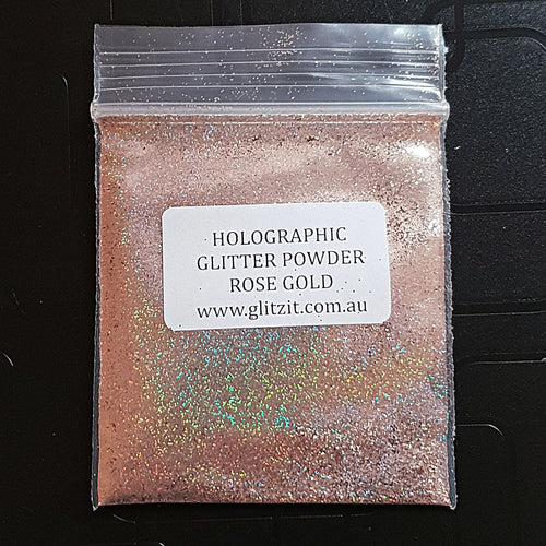 Holographic Pixie Dust Glitter Powder: Rose Gold 5g