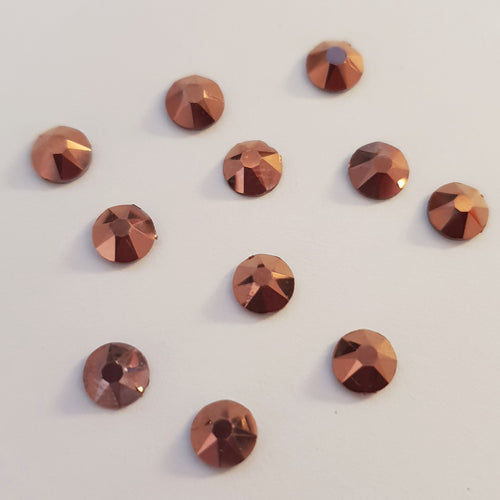 AAA+ Glitz It GLUE ON  Flatbacks Crystals: Rose Gold (Bronze)