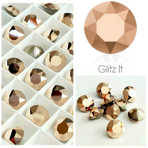 Swarovski Rose Gold Chaton Crystals - Glitz It