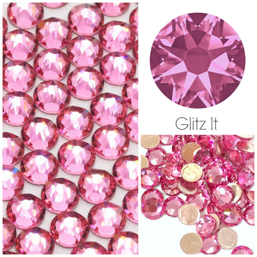 Swarovski Hotfix Flatbacks: Rose (Pink) - Glitz It