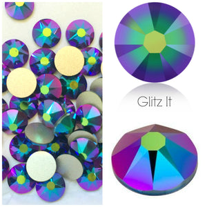 Swarovski Scarabaeus Green Crystals Glue On Flatbacks - Glitz It
